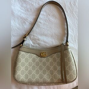 Gucci Beige and Tan Shoulder Bag